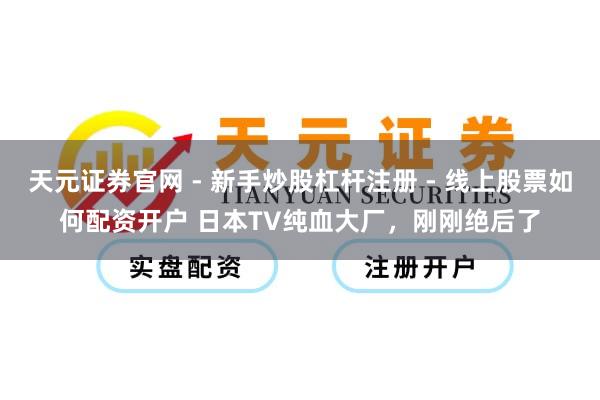 天元证券官网 - 新手炒股杠杆注册 - 线上股票如何配资开户 日本TV纯血大厂，刚刚绝后了